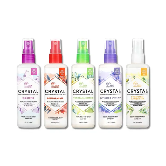 【美國CRYSTAL】長效淨味約24小時全身用礦物淨味除臭噴霧118ml/瓶(去除運動體臭異味體香膏露噴劑)