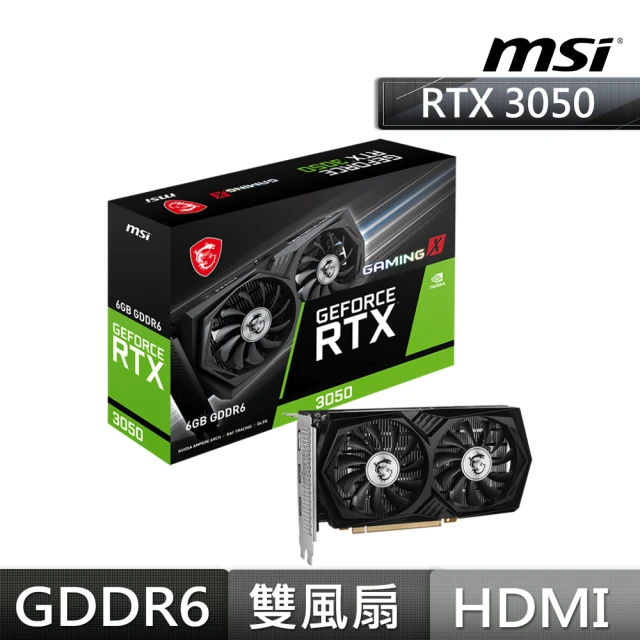 MSI 微星 GeForce RTX 3050 GAMING X 6G 顯示卡