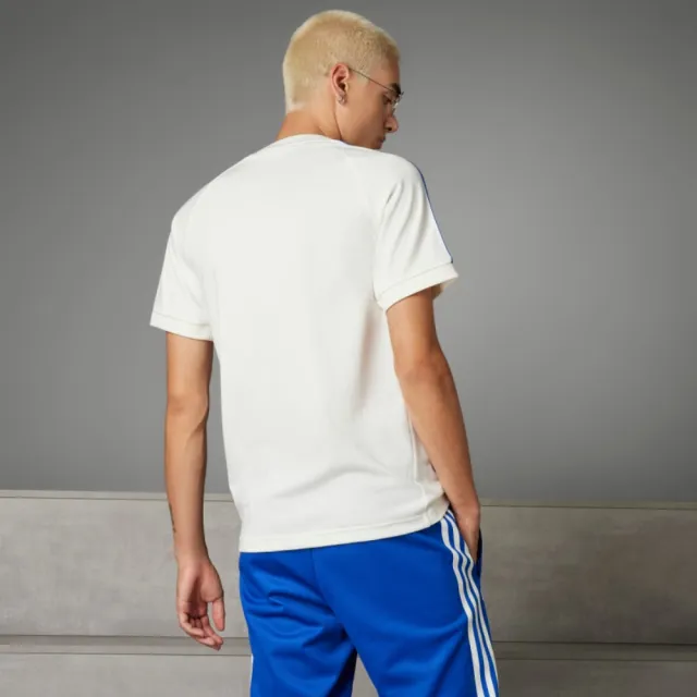 adidas 愛迪達】上衣男款短袖上衣運動三葉草FIGC OG 3S TEE 白藍IS0618 