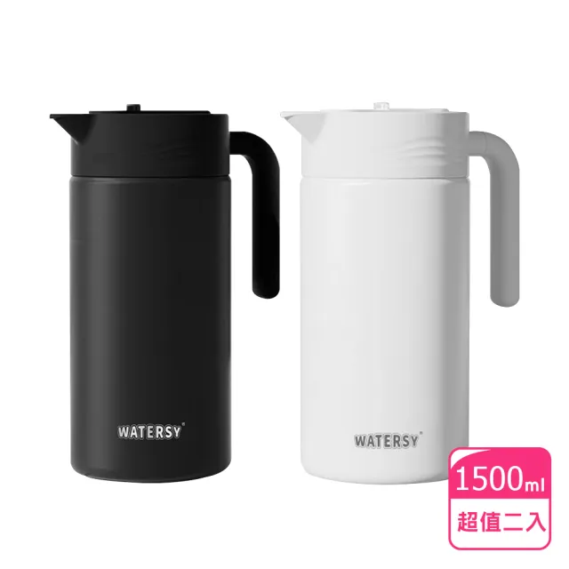 歐式智能顯溫真空保溫壺1500ml-2入(型錄用)