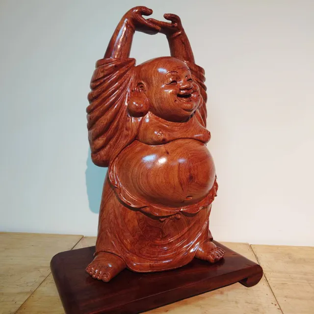 【桃花源創意工坊】福壽綿長彌勒木雕藝術(木雕)
