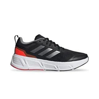 【adidas 愛迪達】QUESTAR 男款 緩震 運動 慢跑鞋 黑銀(HP2433)
