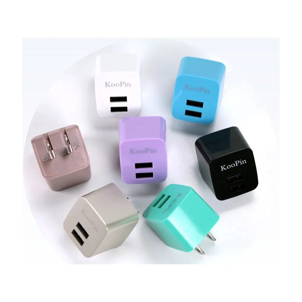 【KooPin】E8智能 雙USB輸出電源供應器/充電器(2.4A)