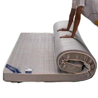 立體加厚涼感泰國乳膠記憶棉複合式雙人床墊150*200cm厚7cm(藍色或灰色隨機發貨)