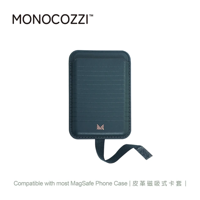 【MONOCOZZI】磁吸皮革卡套-午夜藍(支援MagSafe)