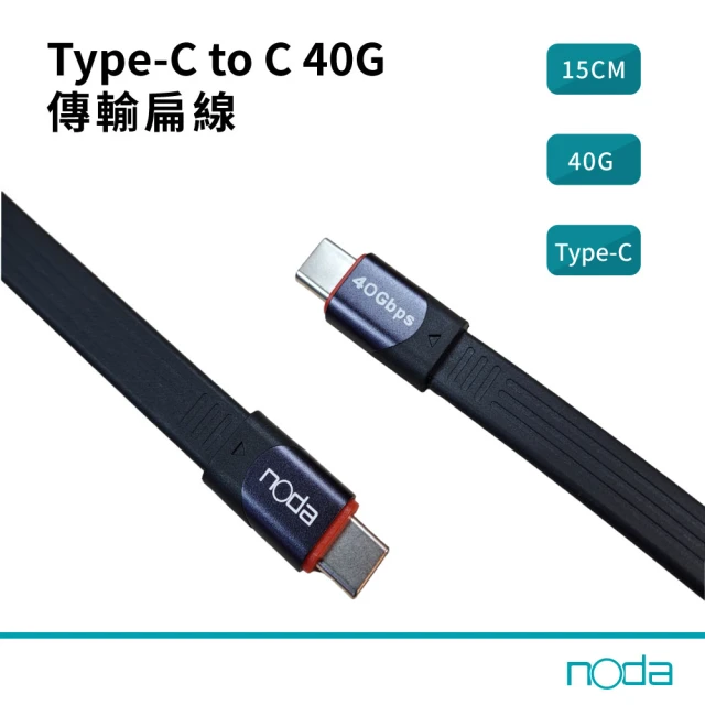 【noda】C to C 40G 傳輸扁線15cm(高速傳輸扁線)