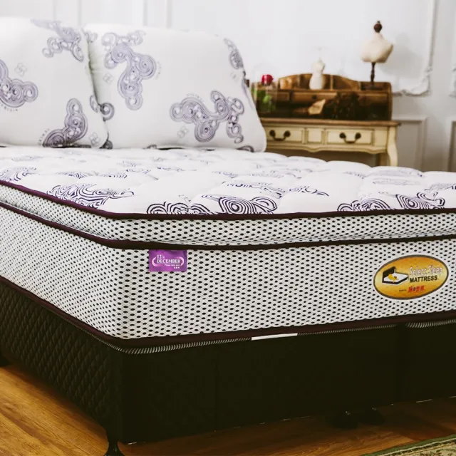 【床的世界】美國首品皇家系列天絲乳膠邊框加強舒適層加厚獨立筒床墊 - 特大 6 x 7 尺