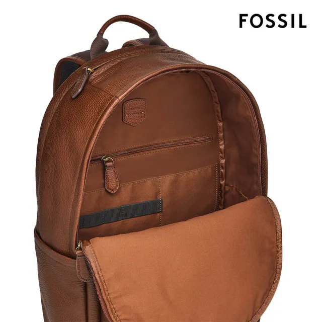 【FOSSIL 官方旗艦館】Buckner 真皮後背包-棕色 MBG9631210