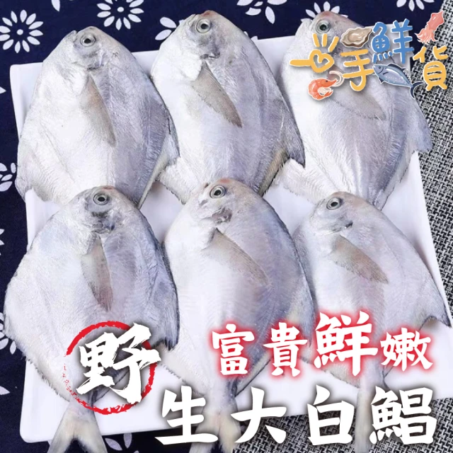 【一手鮮貨】野生大白鯧(2尾組/單尾500-600g)