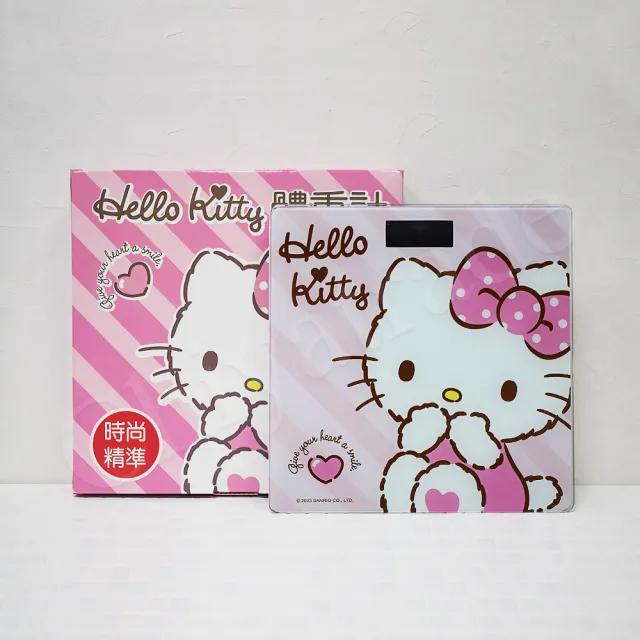 【百科良品】Hello Kitty凱蒂貓  數位電子體重計 體重機 電子秤-黑白時尚/粉色甜心(正版授權)