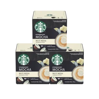即期品【STARBUCKS 星巴克】多趣酷思 白巧克力風味摩卡咖啡膠囊12顆x3盒(賞味期限:24/5/31)
