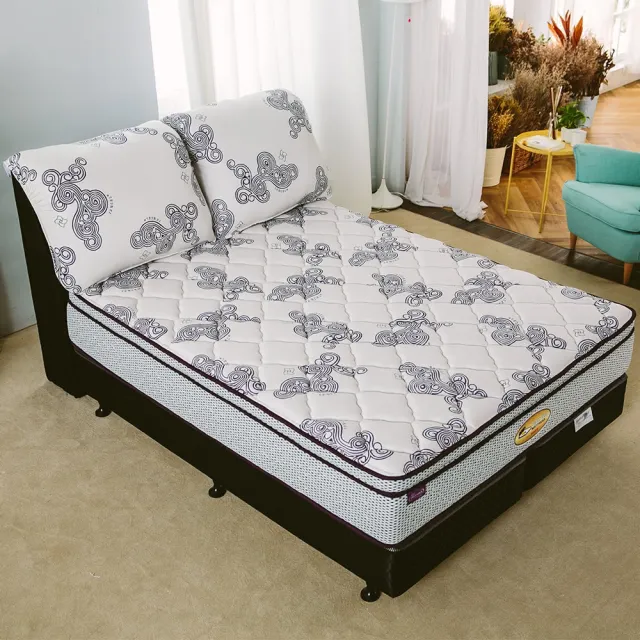 【床的世界】美國首品皇家系列天絲乳膠邊框加強舒適層加厚獨立筒床墊-雙人加大 6 x 6.2 尺