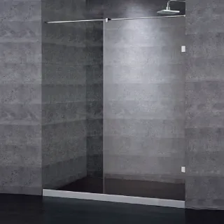 【CAESAR 凱撒衛浴】無框一字型淋浴屏風(寬 90cm / 含安裝)