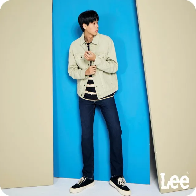 【Lee】男裝 休閒外套 / 經典短版雙口袋 牡蠣白 舒適版型 / 101+系列(LB413001169)