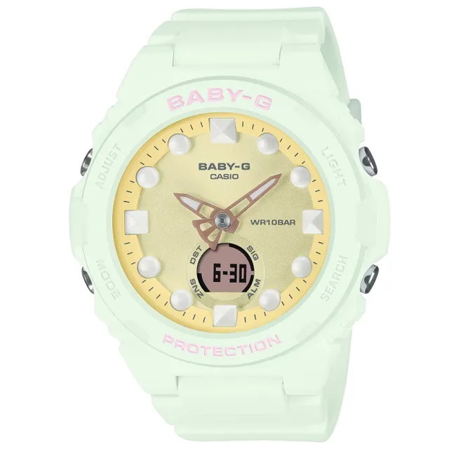 【CASIO 卡西歐】BABY-G 夢幻 未來風 甜心雙顯腕錶-42.4mm(BGA-320FH-3A)