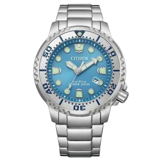 【CITIZEN 星辰】冰川藍JIS1型抗磁光動能潛水腕表 44mm(BN0165-55L)