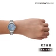【EMPORIO ARMANI 官方直營】Cleo 沉靜優雅環鑽女錶 銀色不鏽鋼錶帶手錶 32MM AR11585