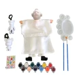 【A-ONE 匯旺】小青 DIY彩繪傳統布袋戲偶組含2彩繪流體熊12色顏料2水彩筆調色盤水鑽文創人偶童玩具手偶