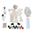 【A-ONE 匯旺】萬用娃娃頭小 DIY彩繪傳統布袋戲偶組含2彩繪流體熊12色顏料2水彩筆調色盤水鑽遊戲人偶