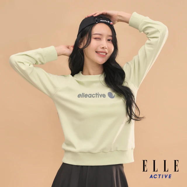 ELLE ACTIVE 女款 圓領短袖針織T恤-粉色(EA2