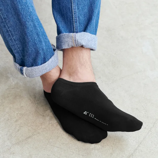 【WARX】薄款經典素色船型襪-黑(除臭襪/機能襪/足弓防護)