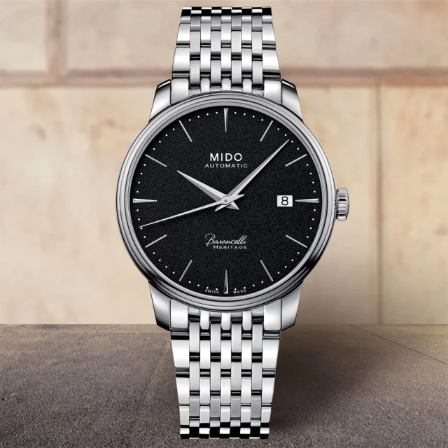 MIDO 美度 官方授權 Baroncelli 永恆系列 72小時動力儲存機械錶-39mm 新年禮物(M0274071105100)