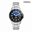 【FOSSIL 官方旗艦館】Fossil Blue系列 潛水造型指針手錶 不鏽鋼錶帶 42MM(多色可選)