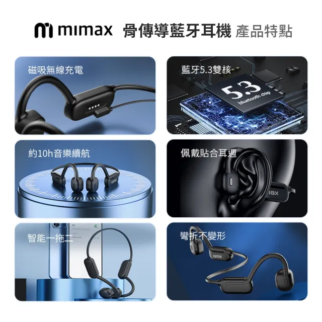 【小米有品】米覓 mimax 骨傳導藍牙耳機