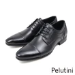 【Pelutini】經典商務設計橫飾綁帶德比鞋 黑色(313018-BL)