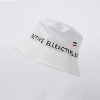 【ELLE ACTIVE】男女款 經典印花LOGO休閒漁夫帽-白色(EA24M2FH401#90)