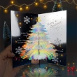【GIFTME5】水晶城堡立體賀卡-彩色聖誕樹音樂款(卡片 萬用卡 聖誕小卡 祝福卡 生日卡片)