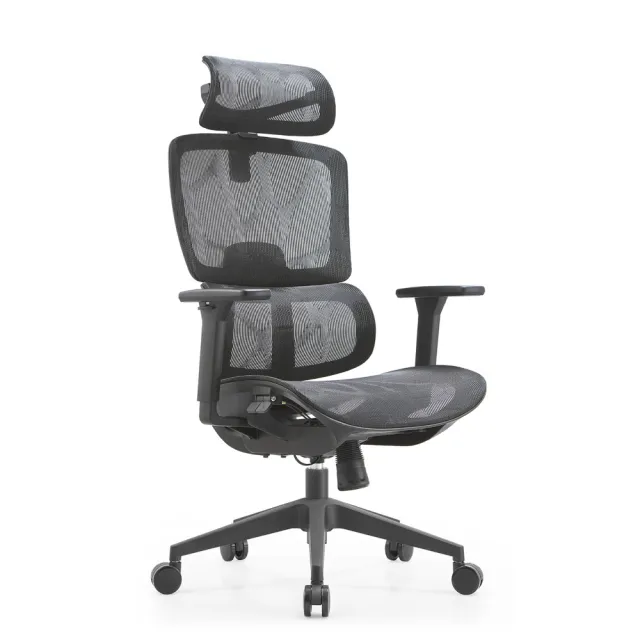 【YOKA 佑客家具】H86 全網雙背撐腰椅-免組裝(人體工學椅 辦公椅 電腦椅 電競椅)
