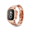 【Golden Concept】Apple Watch 45mm 保護殼 玫瑰金18K金錶殼/玫瑰金色錶帶(RO45-RG)