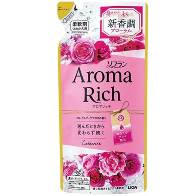 【LION 獅王】Aroma Rich 衣物香氛芳香柔軟精 補充包-400ml(花香/果香/清新)