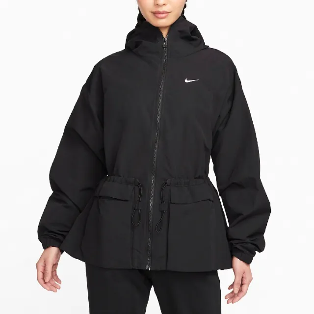 【NIKE 耐吉】連帽外套 NSW Everything Wovens 女款 黑 防潑水 抽繩 防曬 寬鬆 帽T 外套(FN3670-010)