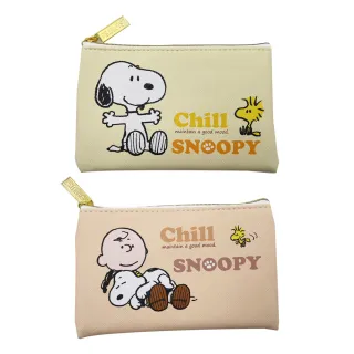 【收納王妃】SNOOPY 史努比 好心情 皮質拉鍊袋 拉鍊袋 收納袋 零錢袋 小號(收納袋 小款)