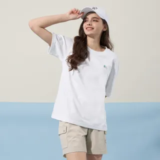 【ELLE ACTIVE】女款 寬鬆剪接圓領T恤-白色(EA24M2W1601#90)