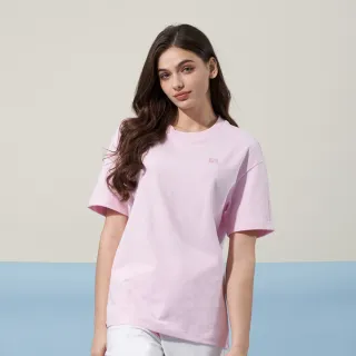 【ELLE ACTIVE】女款 寬版剪接圓領短袖T恤-粉色(EA24M2W1601#72)