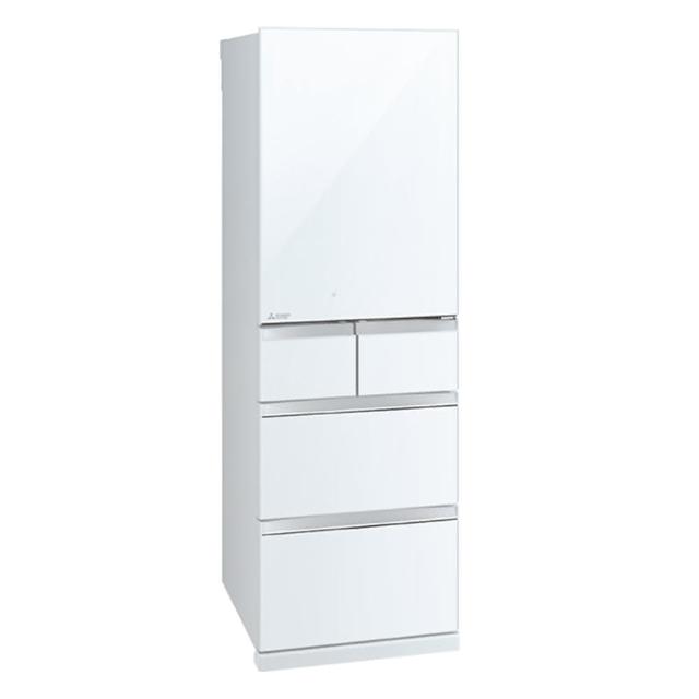 【MITSUBISHI 三菱】455L日製玻璃鏡面變頻右開五門冰箱(MR-B46F-W-C 水晶白)