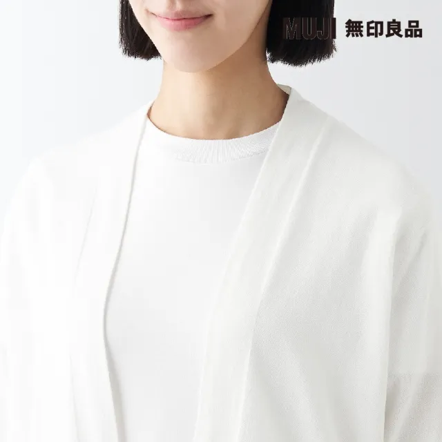 【MUJI 無印良品】女強撚短版七分袖開襟衫(共4色)