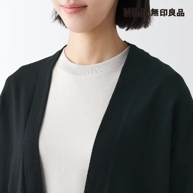 【MUJI 無印良品】女強撚短版七分袖開襟衫(共4色)