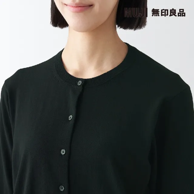 【MUJI 無印良品】女強撚圓領七分袖開襟衫(共6色)