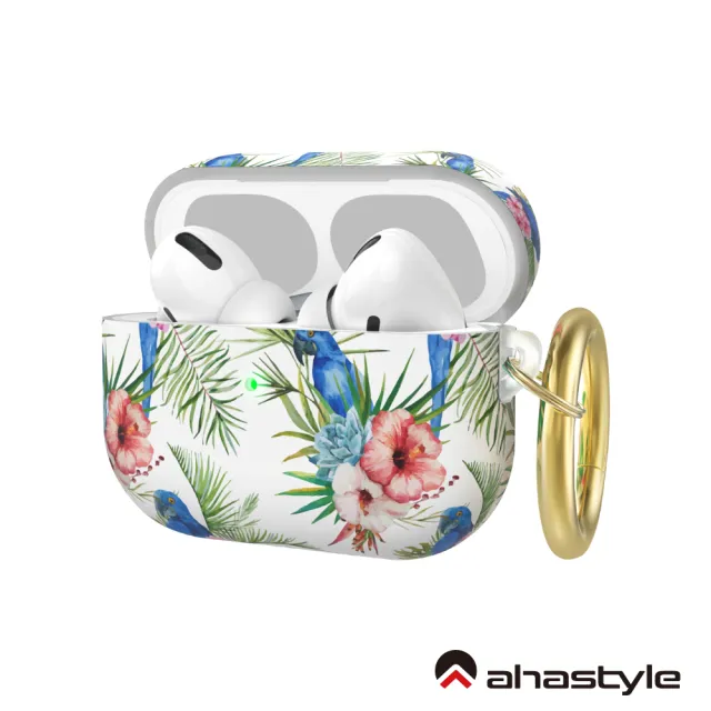 【AHAStyle】AirPods Pro 1代 TPU掛鉤保護套 IMD工藝彩繪圖案