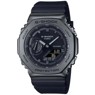 【CASIO 卡西歐】G-SHOCK  時尚酷炫八角雙顯腕錶 禮物推薦 送禮首選(GM-2100BB-1A)