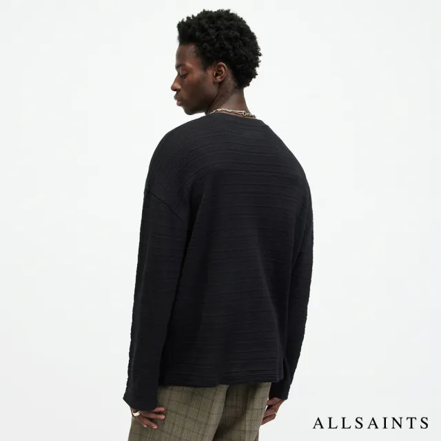 【ALLSAINTS】DRAX 純棉縫線紋理長袖T恤 MD521Z(常規版型)