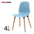 【RICHOME】巴塞隆納時尚經典造型椅/餐椅/休閒椅/等待椅/工作椅/網美椅(4入一組)
