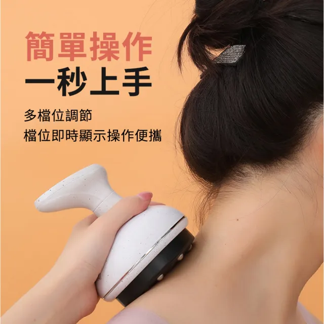 【ANTIAN】用USB電動刮痧儀 全身刮痧器 熱敷揉腹儀 頸椎肌肉淋巴排毒按摩放鬆儀(非醫療器材)