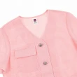 【ILEY 伊蕾】針織布排釦V領小外套(粉色；M-XL；1241594005)