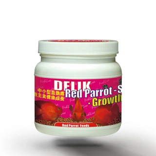 【FishLive 樂樂魚】DELIK Red Parrot S Growth 中小型血鸚鵡 成長 精緻主食 S 1100ml(魚飼料 蝦飼料)