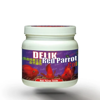 【FishLive 樂樂魚】DELIK Red Parrot Color 血鸚鵡 自然揚色 精緻主食 1100ml(魚飼料 蝦飼料)
